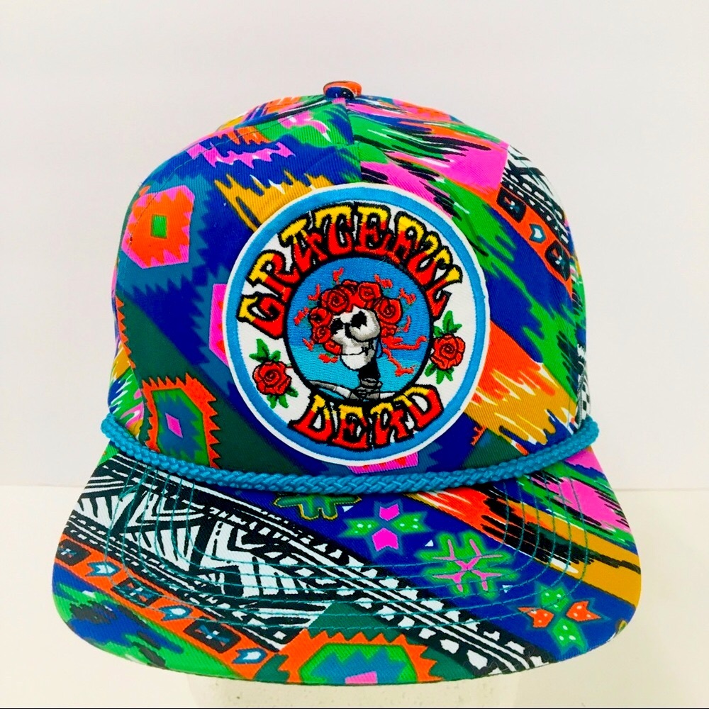 Vtg 90s Grateful Dead Psychedelic SnapBack Hat